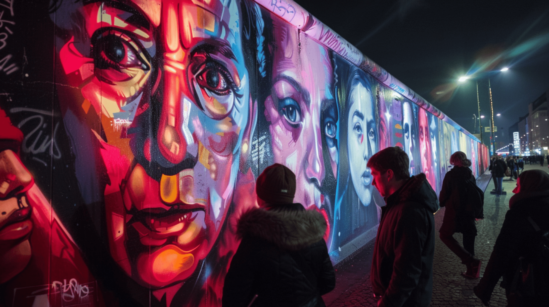 East Side Gallery del Muro de Berlín, Alemania.