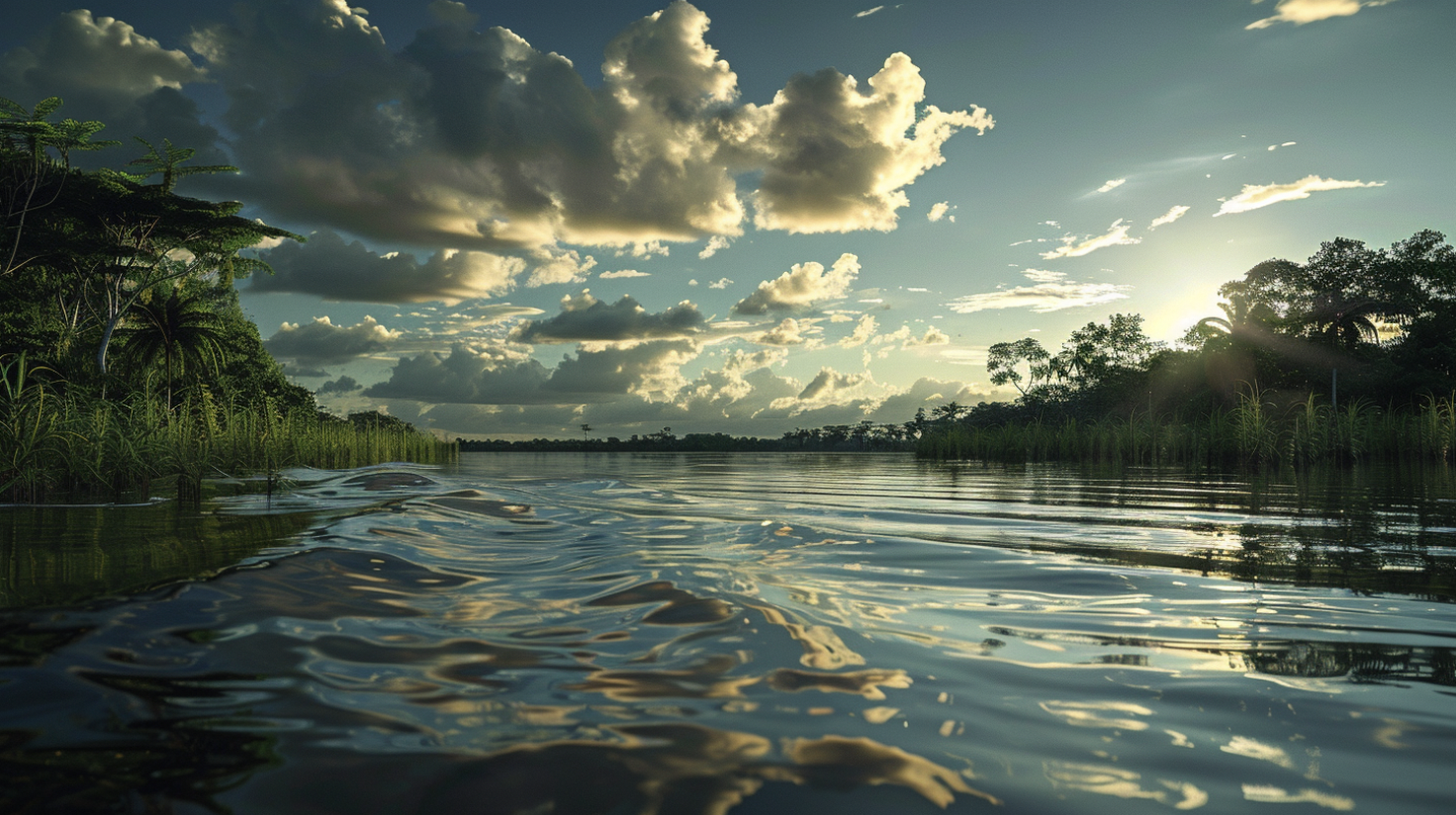 Navegar por el río Amazonas en Leticia, Amazonas. Colombia.